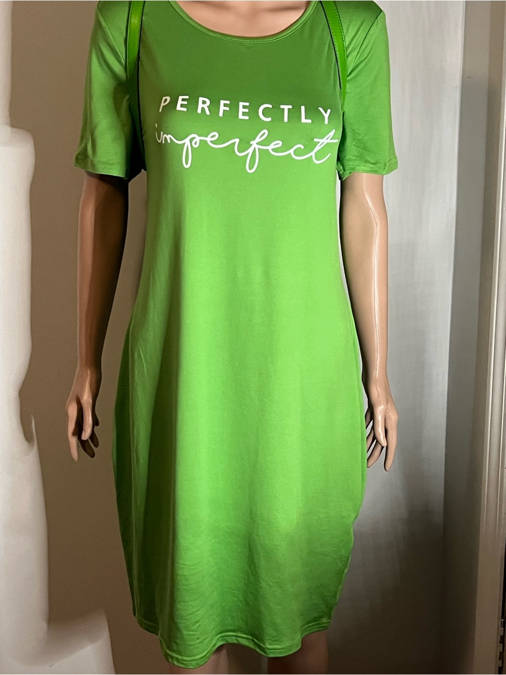 SHEIN Green "Perfectly Imperfect" Tee Dress